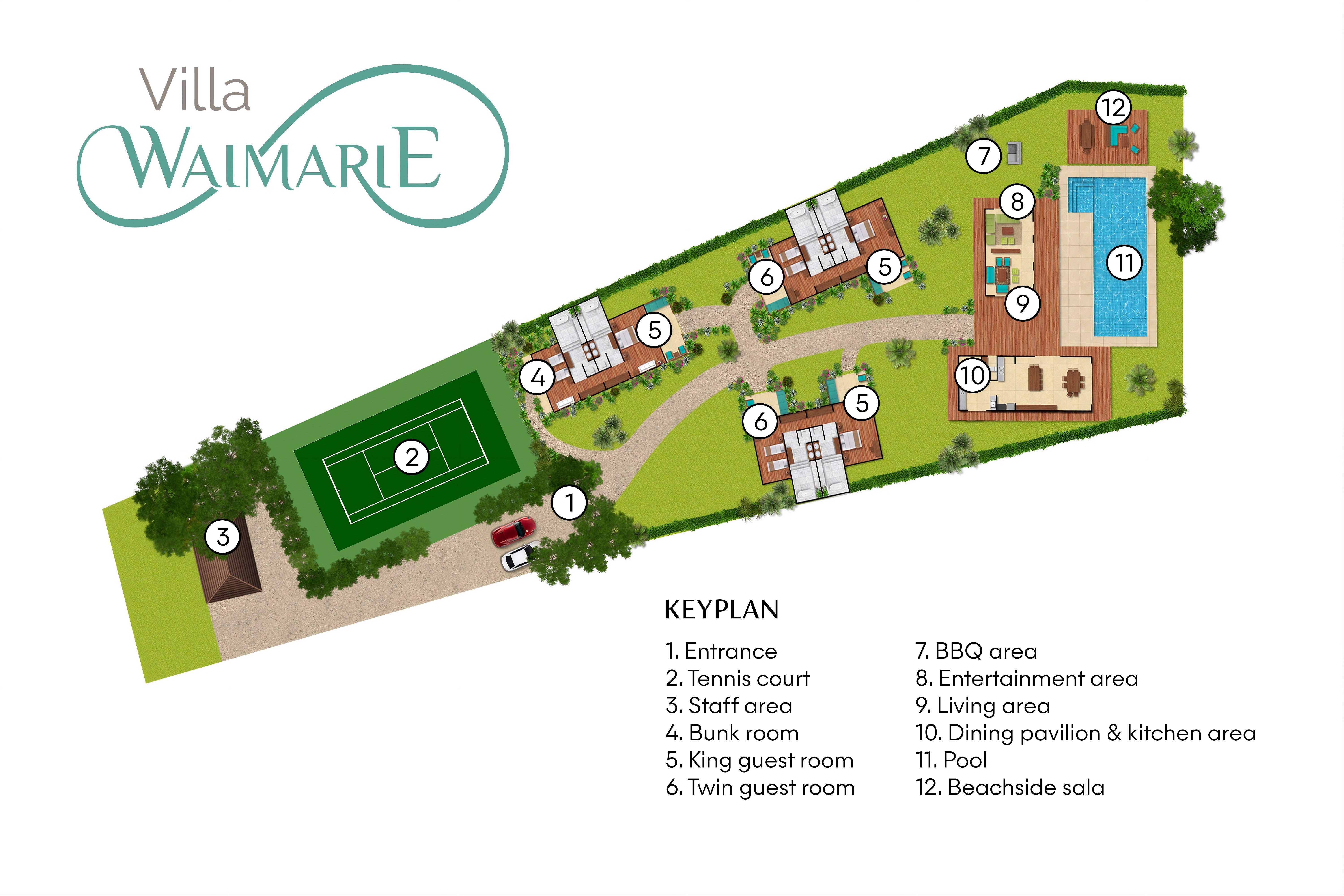 Villa Waimarie Floorplan